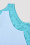 Boy's Dino Cotton Multi-Colored 2-Piece Undershirt - 4