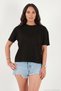 Comfortable Fit Crew Neck Stone Detailed t Shirt Women's t Shirt 5866943 - 3