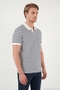 Cotton Striped Short Sleeve Buttoned Polo t Shirt Men's Polo t Shirt 5904046 - 5