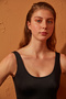Black Basic Sports Swimsuit - 3