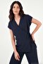 Lacing Detailed Double Breasted Collar Wide Leg Summer Suit Women's Suit 5866788 - 4