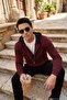 Cotton Slim Fit Kangaroo Pocket Zipper Detailed Hooded Collar Sweat Men's Sweat 575707