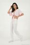 Cotton Relaxed Fit Wide Leg Muslin Trousers Women's Pants 668Yp5502 - 4