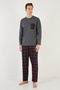Plaid Pocketed Elastic-Waist 100% Cotton Regular Fit Pajama Set Men’s Pajama Set 657200 - 5