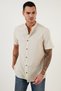 Linen Look Collar Short Sleeve 100% Cotton Shirt Men's Shirt Cf21s113899 - 2