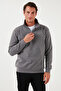 Cotton Regular Fit Half Zipper Stand Collar Sweater Men's Sweater 456112 - 4