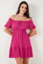 Gathered Front Balloon Sleeve Mini Dress Women's Dress 5869005 - 5