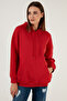 Regular Fit Cotton Hooded Collar Hooded Winter Sweatshirt Women's Sweat 5863854 - 2