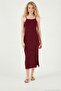 Strappy Fitted Slit Midi Dress Women's Dress 5865573 - 3