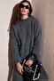 Regular Fit High Collar Soft Textured Knitwear Sweater Women's Sweater 4616222 - 4