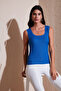 Slim Fit Thick Strap Lace Square Neck Wrinkled Tank Top Women's Tank Top 5864979 - 2