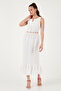 Regular Fit Flounced Sleeveless Midi Dress Women's Dress 611El574 - 5