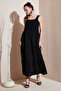 Relaxed Fit Flounced Long Dress Women's Dress 611El010 - 2