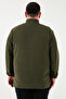 Regular Fit Mock Neck Zippered Large Size Fleece Cardigan Men's Cardigan 5906028B - 8