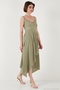 Asymmetrical Cut Regular Fit Midi Length Strappy V-Neck Dress Women's Dress 5866131 - 6