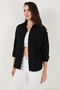 Regular Fit Laced Pocket Detailed Long Sleeve Shirt Women's Shirt 6773215 - 3