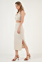 Slim Fit Rope Strap Slit Suit Women's Suit 5865278 - 6