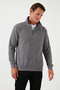 Cotton Regular Fit Half Zipper Stand Collar Sweater Men's Sweater 456112 - 3