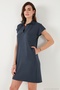 Regular Fit Polo Neck Mini Dress Women's Dress 5866153 - 7