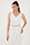 Regular Fit Flounced Sleeveless Midi Dress Women's Dress 611El574 - 3