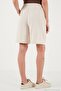 Cotton Standard Fit Normal Waist Tie Pocket Shorts Women's Shorts 668Yp5326 - 6