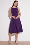 Regular Fit Crew Neck Pocketed Pleated Midi Length Evening Dress and Graduation Dress Women Dress 6111963 - 4