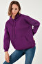 Regular Fit Cotton Hooded Collar Hooded Winter Sweatshirt Women's Sweat 5863854 - 2