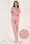 Regular Fit Shirt Collar Front Buttoned Fleece Pajama Set Women's Pajama Set 6571009W4 - 2