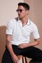 Stretch Cotton Regular Fit Stripe Detailed Polo Neck t Shirt Men's Polo Collar t Shirt 5902768 - 3