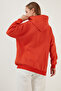 Regular Fit Cotton Hooded Collar Hooded Winter Sweatshirt Women's Sweat 5863854 - 6