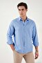 Cotton and Linen Blend Regular Fit Classic Collar Long Sleeve Shirt Men's Shirt Cf26S1210134 - 5