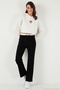 Stretch Slim Fit High Waist Wide Leg Sweatpants Women's Sweatpants 5866078 - 5