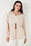 Regular Fit Long Sleeve Pocketed Striped Shirt Women's Shirt 6772895 - 6