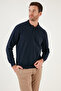 Cotton Blend Regular Fit Polo Collar Sweater Men's Polo Collar Sweater 456223 - 2