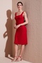 Stretch Slim Fit Square Neck Thick Strap Midi Length Dress Women's Dress 5866102 - 2