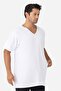 Men's V-Neck Short Sleeve Plus Size Basic T-Shirt 100% Cotton Combed - 4