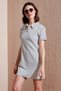 Striped Slim Fit Mini Length Buttoned Polo Neck Short Sleeve Dress Women's Dress 5866151 - 3