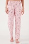 Patterned Regular Fit Lapel Collar Elastic Waist Wide Leg Pajama Set Women's Pajama Set 65714300 - 6