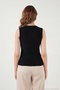 Fittted Fit Crew Neck Accessory Detailed Blouse Women's Bluz 5866475 - 7