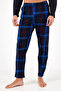 Plaid Pocketed Elastic-Waist 100% Cotton Regular Fit Pajama Set Men’s Pajama Set 657200 - 3