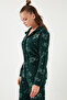 Standard Fit Buttoned Fleece Pajama Set Women's Pajama Set 6095616 - 6