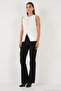 Premium Regular Fit Crew Neck Button Detailed Vest Women's Vest 680Ye00043 - 2