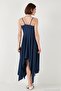 Asymmetrical Cut Regular Fit Midi Length Strappy V-Neck Dress Women's Dress 5866131 - 7