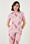 Regular Fit Short Sleeve Pajama Set Women's Pajama Set 65740104 - 3