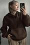 Women's Brown Hooded Sweat