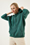 Regular Fit Cotton Hooded Collar Hooded Winter Sweatshirt Women's Sweat 5863854 - 2