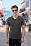 Cotton Regular Fit V-Neck t Shirt Men's t Shirt 5902719