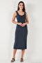 Slim Fit Thick Strap Midi Dress Women's Dress 5866154 - 5