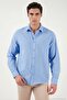 Cotton and Linen Blend Regular Fit Classic Collar Long Sleeve Shirt Men's Shirt Cf26S1210134 - 3