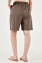 Cotton Standard Fit Normal Waist Tie Pocket Shorts Women's Shorts 668Yp5326 - 7